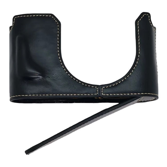 For Leica Q3 Camera Case Leather Bottom Case Easy to Replace Battery - Black