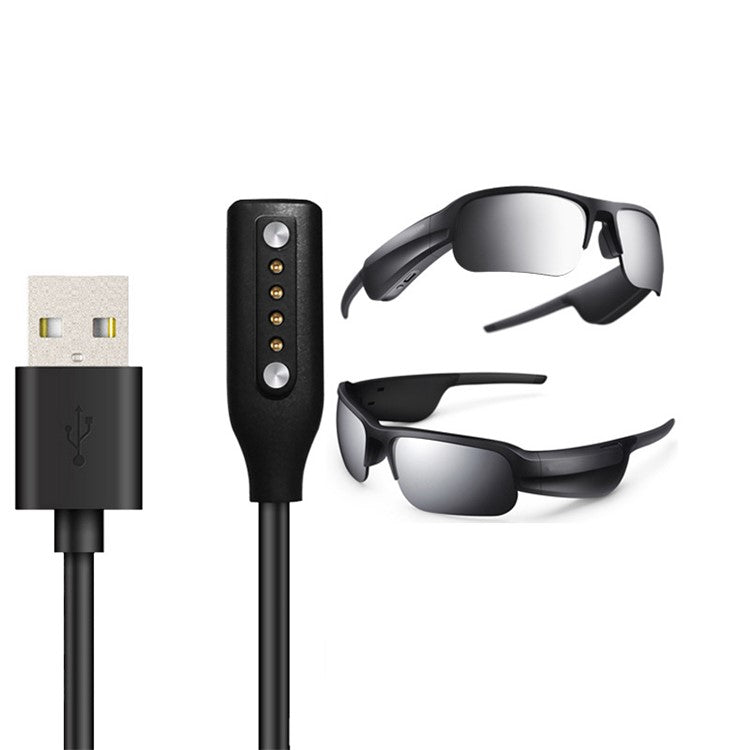 80cm USB Charger Adapter Magnetic Charging Cable Power Charge Cord for Bose Frames Alto Smart Glasses