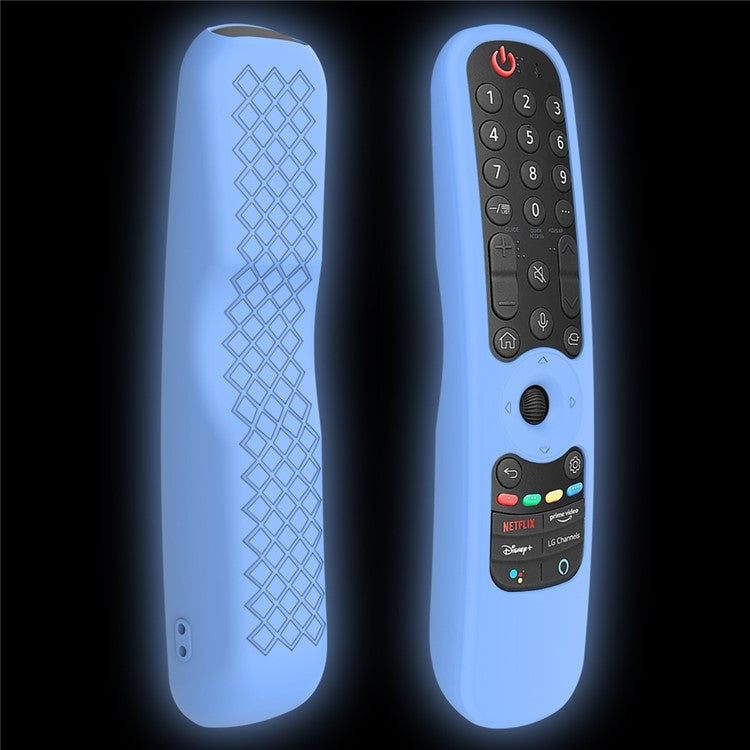 For LG AN-MR21GC / MR21N / 21GA Remote Control Case Silicone Protective Cover - Luminous Blue