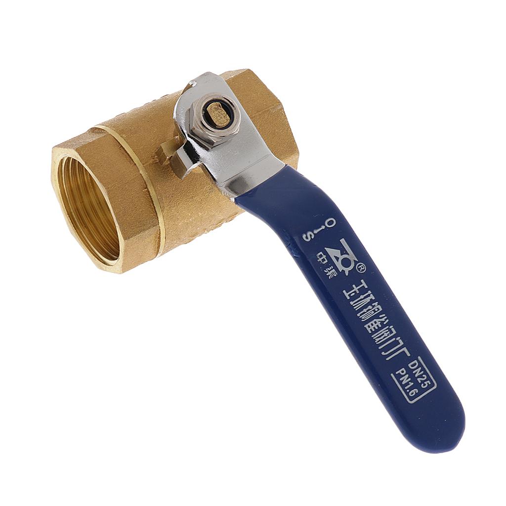 1'' Brass Valve Water Air Pipe Hose Valve Pipe Fitting Blue Handle