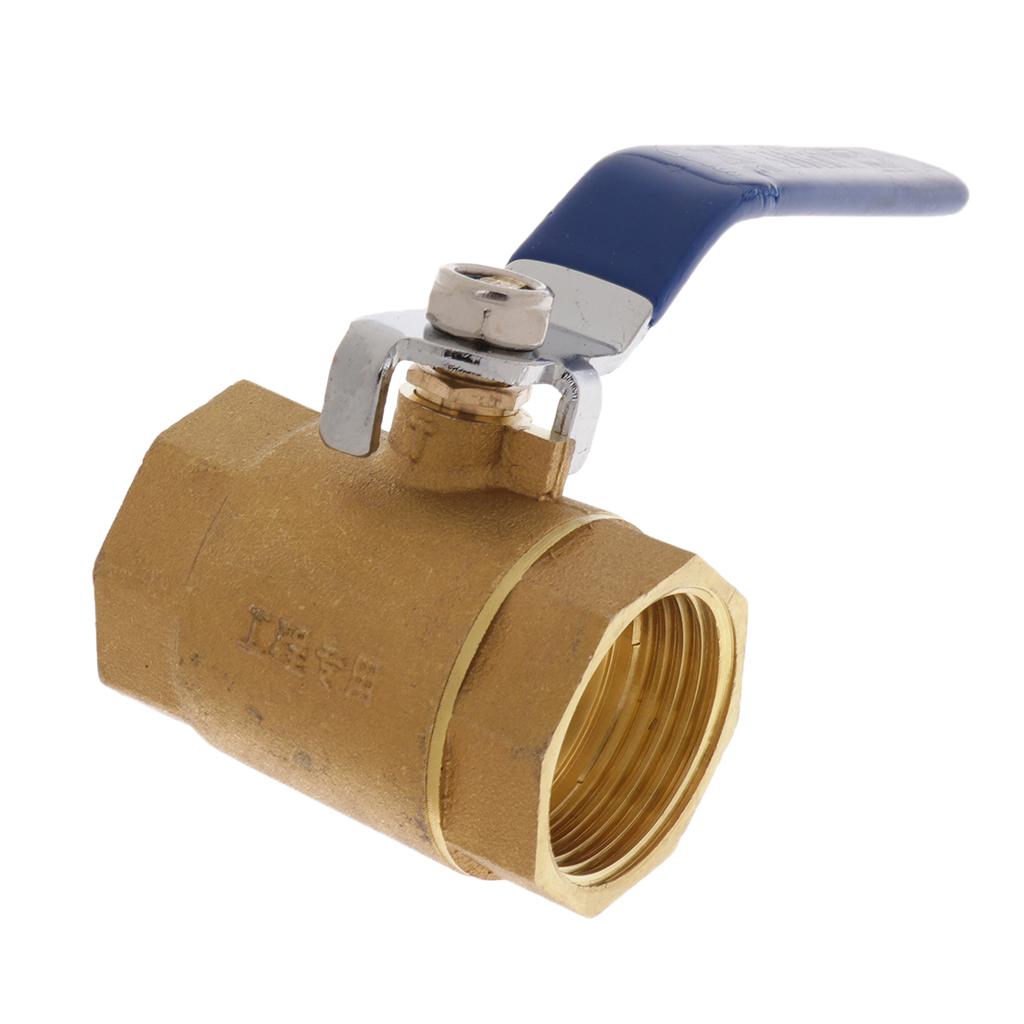 1'' Brass Valve Water Air Pipe Hose Valve Pipe Fitting Blue Handle