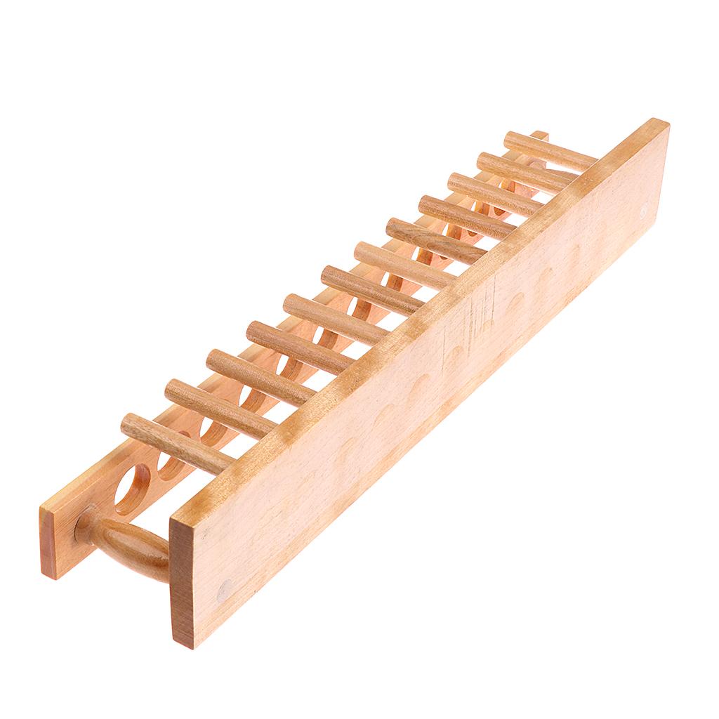 12 Holes Wooden Test Tube Rack For School And Lab Test Colorimetric Analysis