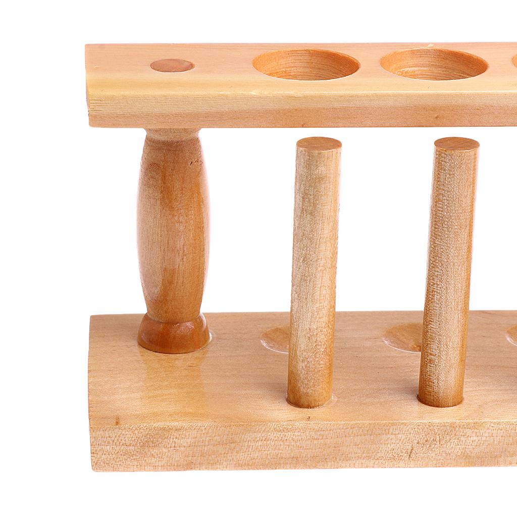 12 Holes Wooden Test Tube Rack For School And Lab Test Colorimetric Analysis