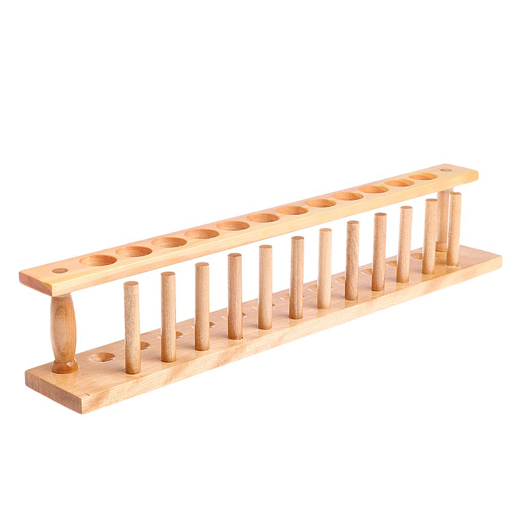 12 Holes Wooden Test Tube Rack For School And Lab Test Colorimetric Analysis