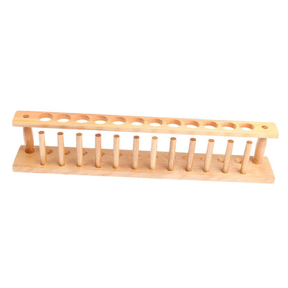 12 Holes Wooden Test Tube Rack For School And Lab Test Colorimetric Analysis