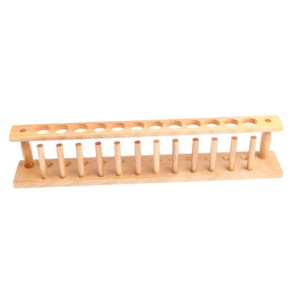 12 Holes Wooden Test Tube Rack For School And Lab Test Colorimetric Analysis