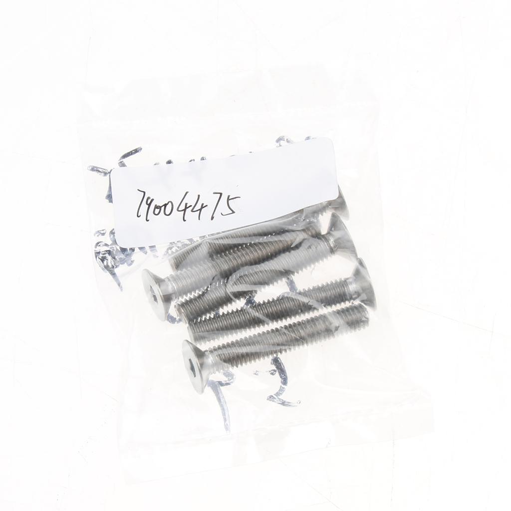 5 Pieces Hex Socket Flat Head Cap Screws Bolts, M6*40, Titanium Alloy