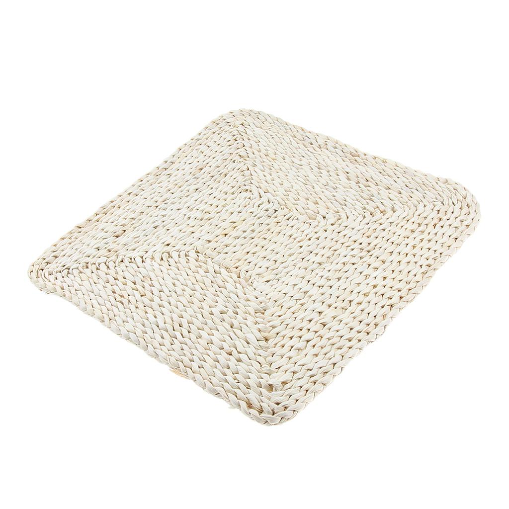 Corn Peel Straw Weave Square Table Placemat Handmade Table Mat 40x40cm