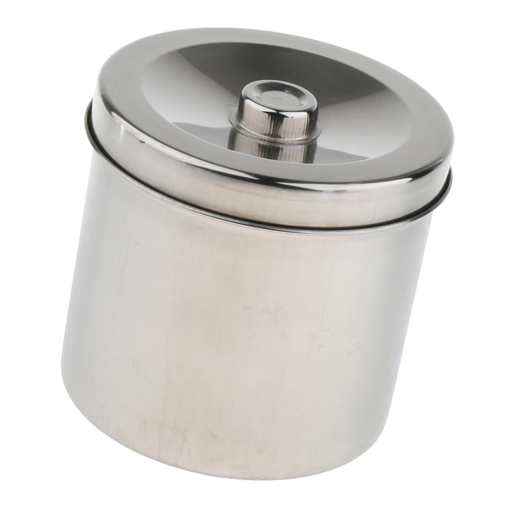 Stainless Steel Cotton Disinfection Tank Sterilizing Container Box Can 14 cm