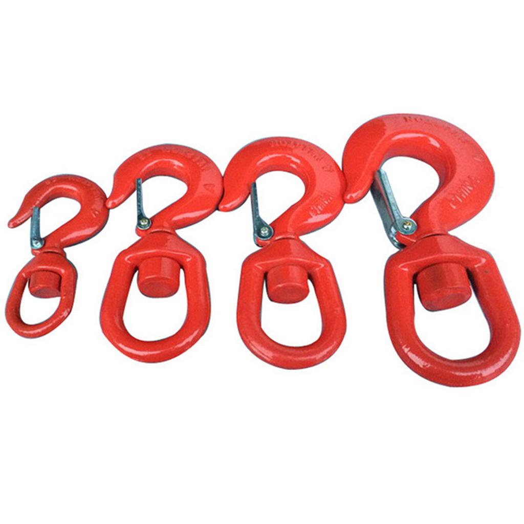 1 Ton Alloy Steel Eye Hook To Swivel with Safety Catch Lifting Hook