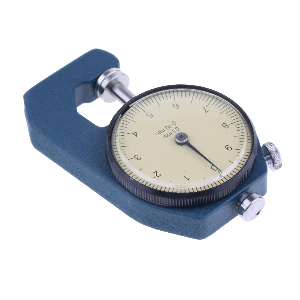 Precision Manual Dial Paper Leather Thickness Gauge Meter 0.01mm 0-10mm