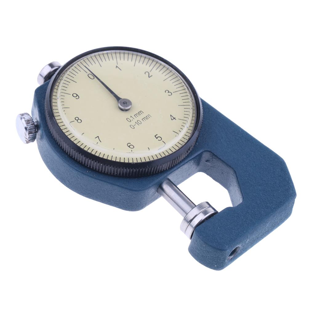 Precision Manual Dial Paper Leather Thickness Gauge Meter 0.01mm 0-10mm