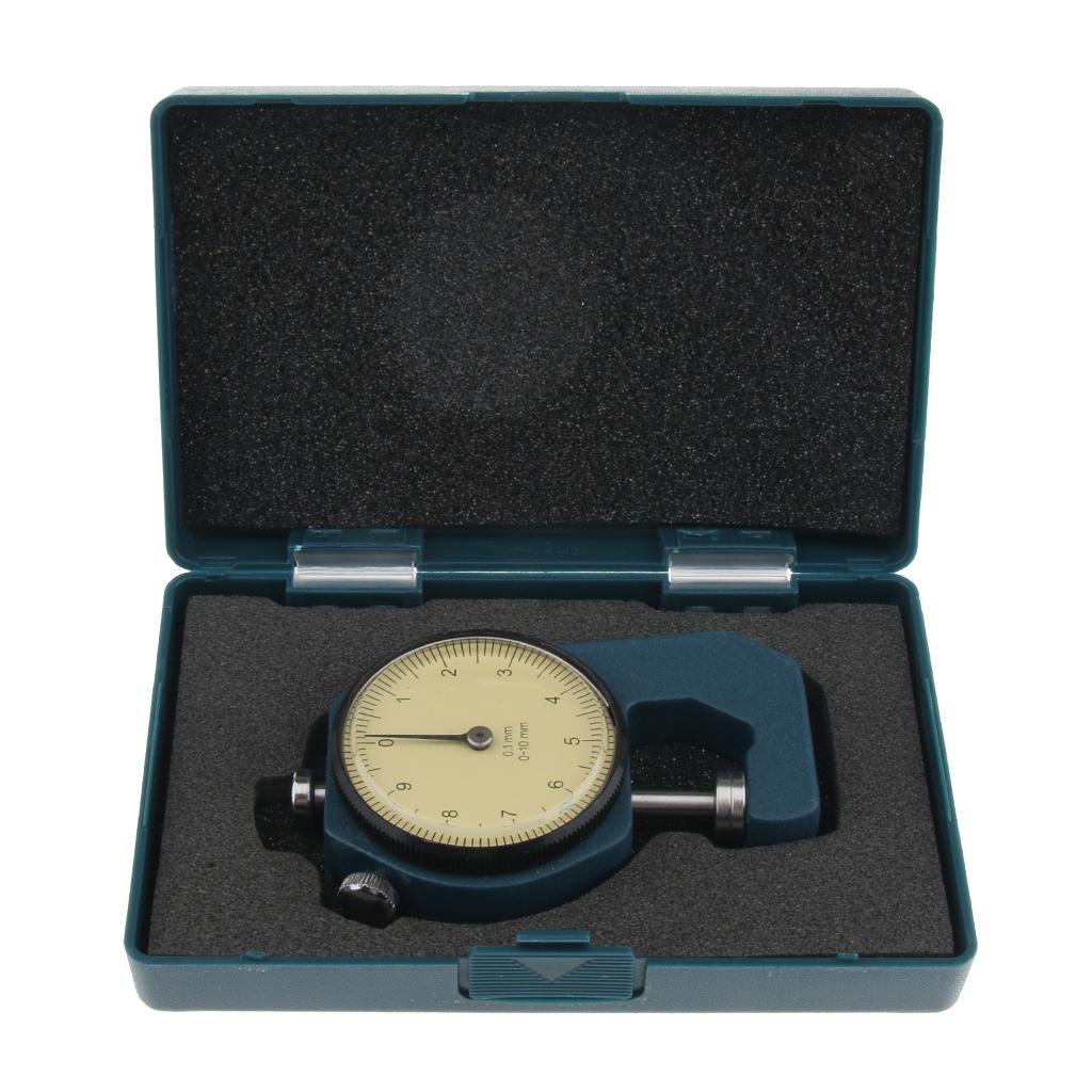 Precision Manual Dial Paper Leather Thickness Gauge Meter 0.01mm 0-10mm