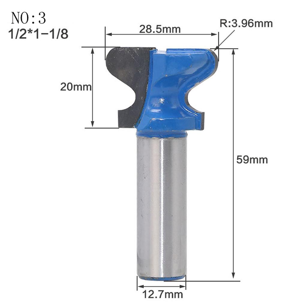 Woodworking T-Slot T-Track Slotting Router Bits Groove Cutter 1/2