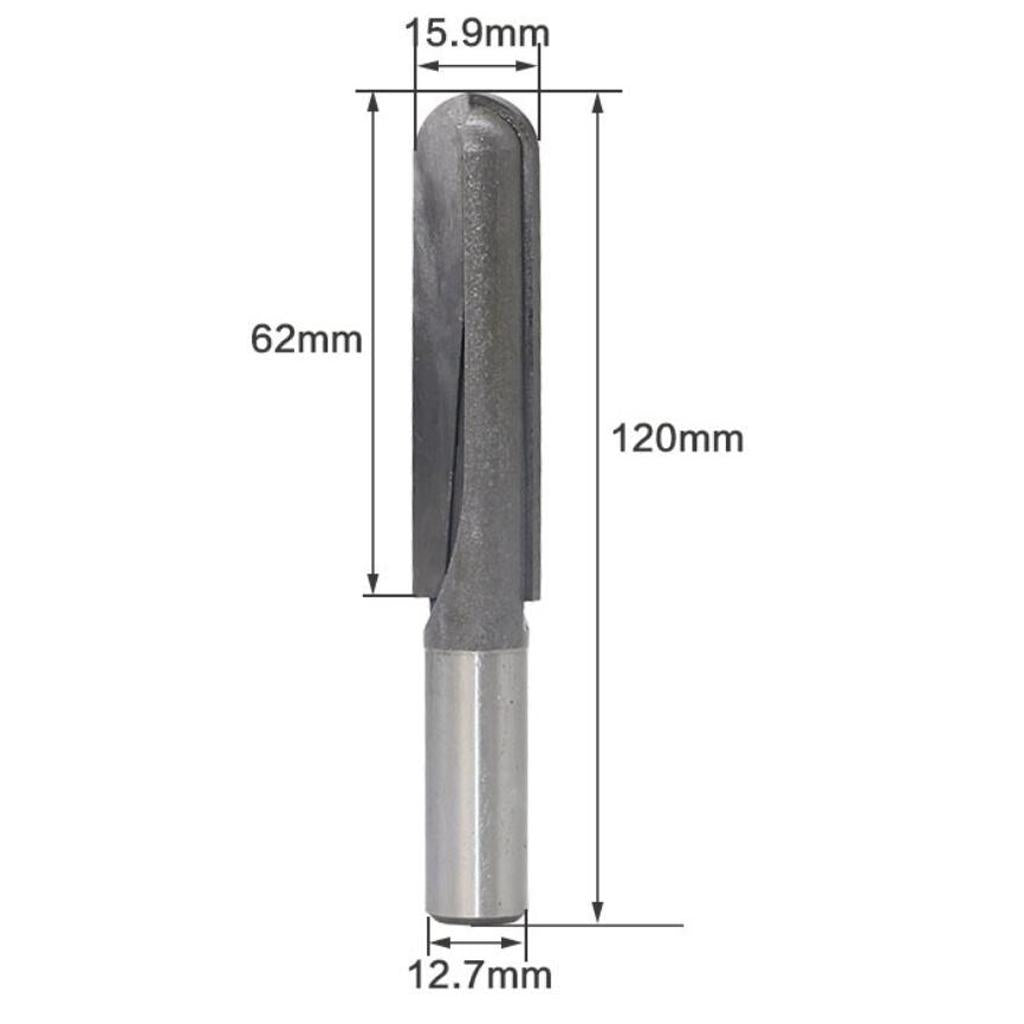 Woodworking Milling Cutter with Deep Round Bottom Cutter Shank 1/2 62mm