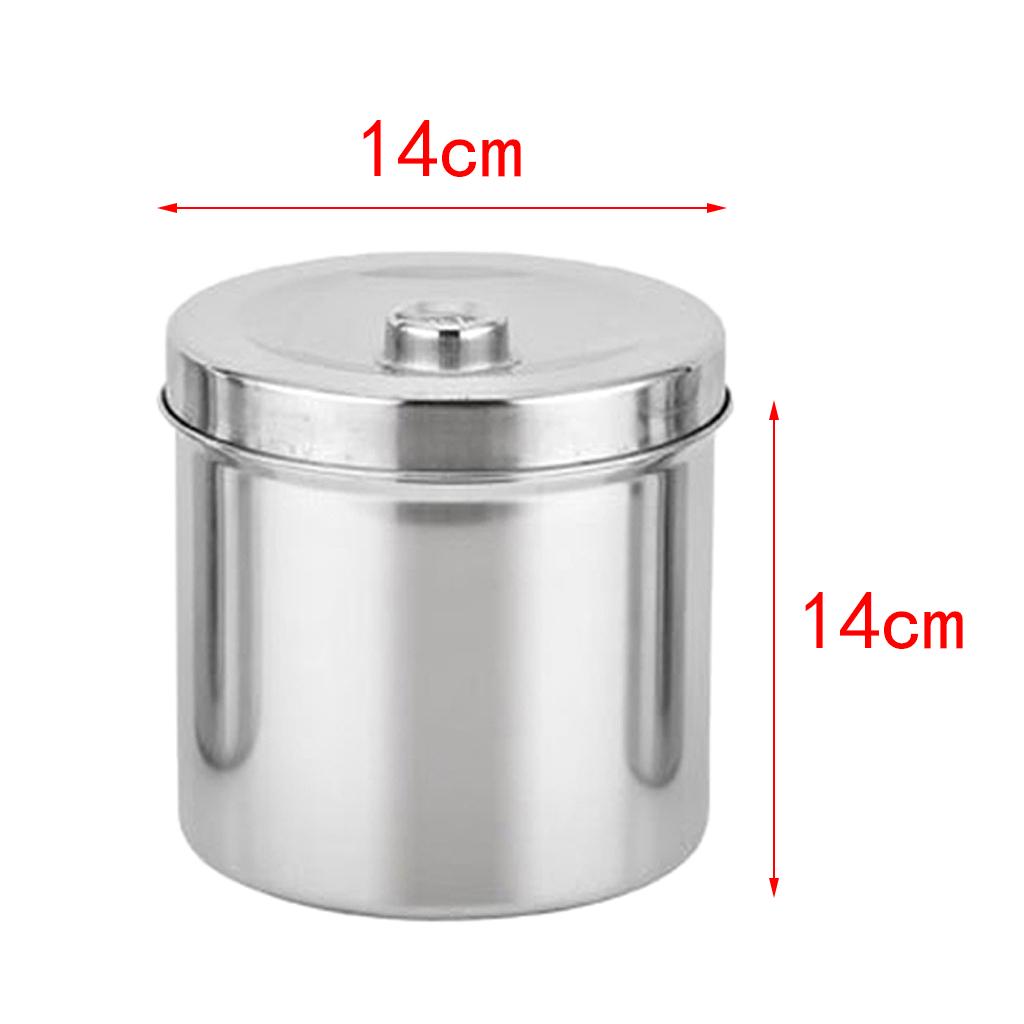 Stainless Steel Cotton Disinfection Container Tank Box 14cm