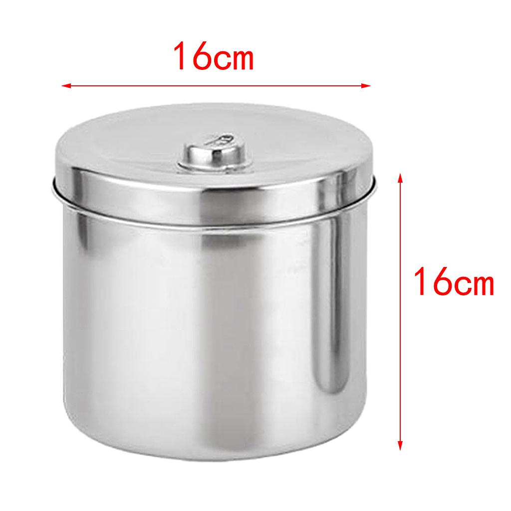 Stainless Steel Cotton Disinfection Container Tank Box 16cm