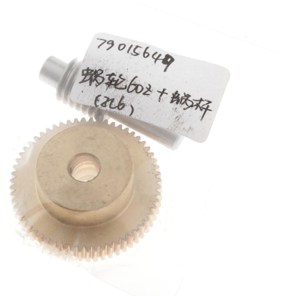 0.5 Modulus Brass Worm Gear Wheel + Gear Shaft Set  60 Tooth