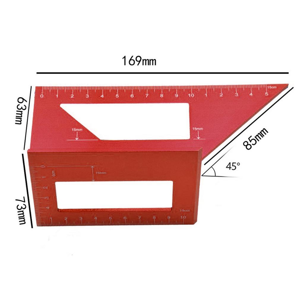 Woodworking Ruler 3D Mitre Angle Measuring Gauge Square Size Tool Measure