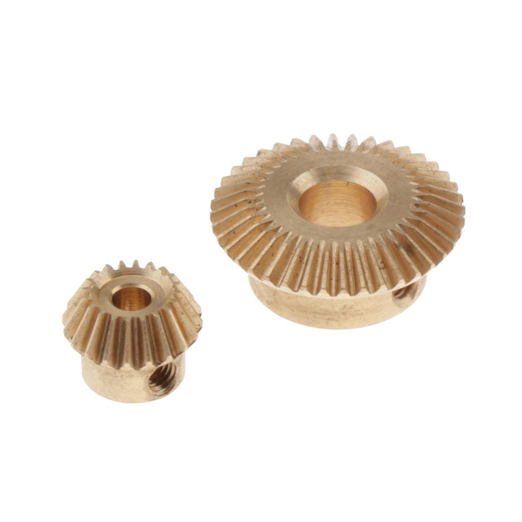 0.5 Modulus Brass Bevel Gear 20 40Tooth 3 6mm Diameter Inner Hole