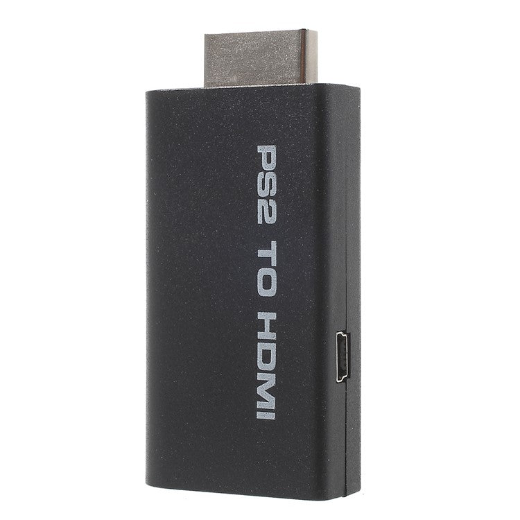 PS2 to HDMI Converter Adapter with 3.5mm Audio Output for HDTV HDMI Monitor - Black