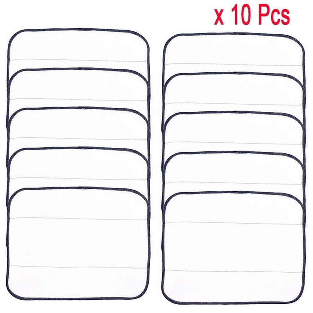Wet Mopping Pad Dry Sweeping Pad Replacement for iRobot Braava 321 380 320 380t 390t Mint 5200C 5200 4200 4205 - White//10Pcs/Set