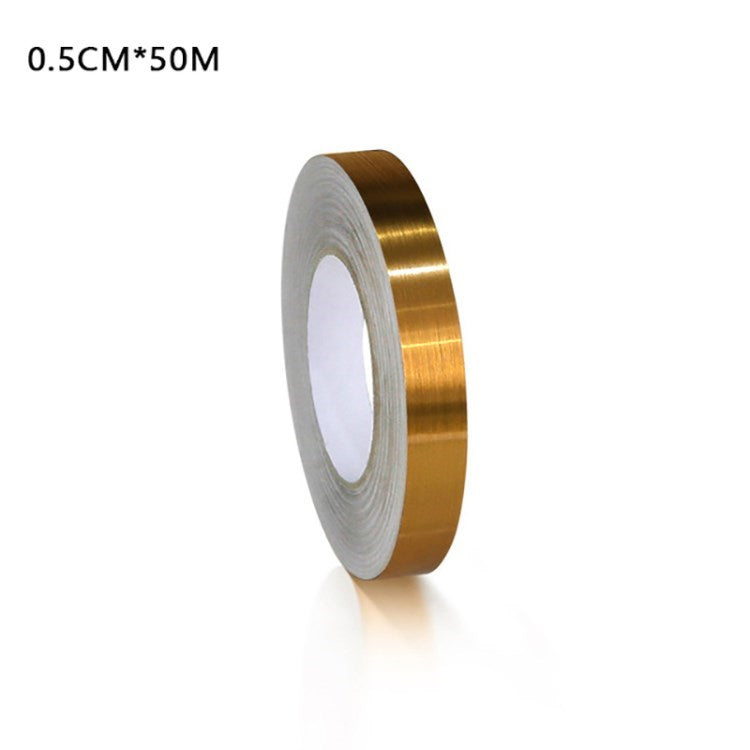 0.5cmx50m Waterproof Caulk Strip Tape Self-Adhesive Decorative Sealing Tape - Gold