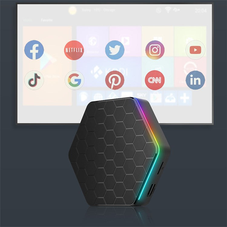 T95z Plus Android 12.0 TV Box 4GB+64GB EU Plug Quad Core 6K HD Video Player WiFi Bluetooth-compatible 5.0 Set Top Box