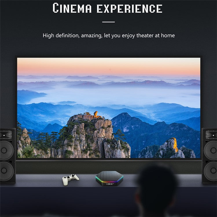 T95z Plus Android 12.0 TV Box 4GB+64GB EU Plug Quad Core 6K HD Video Player WiFi Bluetooth-compatible 5.0 Set Top Box