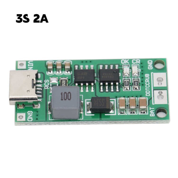 2S / 3S / 4S Charging Module Battery Charging Board Type-C Step-Up Boost Module 18650 Lithium Battery Charger Module -  3S 2A