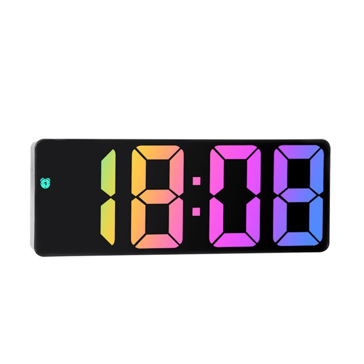 0725 LED Clock Electronic Digital Alarm Clock Colorful Desktop Clock 12 / 24H Display for Home, Office, Kids - Style B