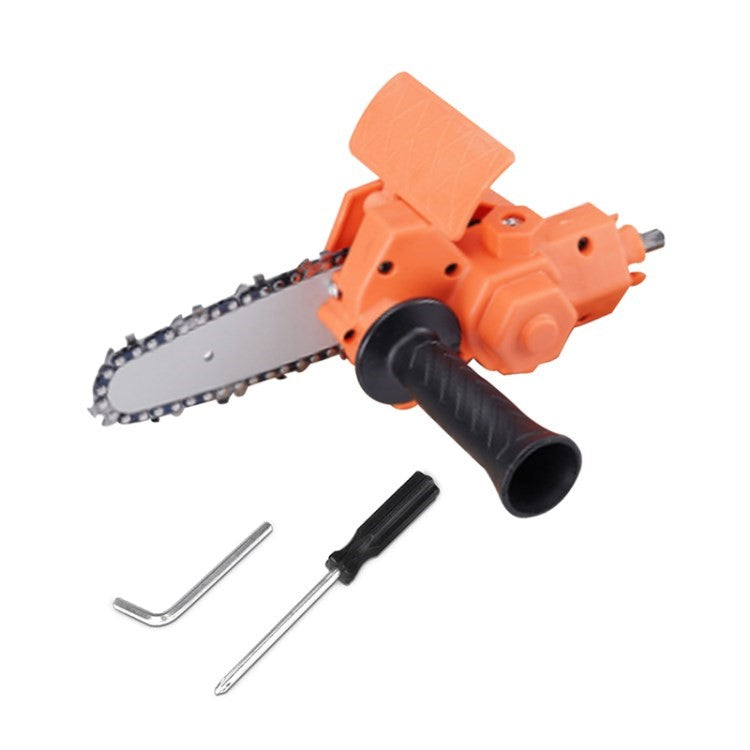 4 Inch Electric Drill Modified to Electric Chainsaw Tool Portable Drill Saw Chainsaw Attachment - Red