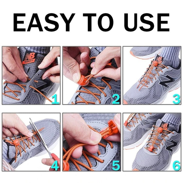 1 Pair 100cm Elastic Lazy Shoelaces Adult Children Shoe Laces with Anti-loose Spring Buckle - Black with White Dot