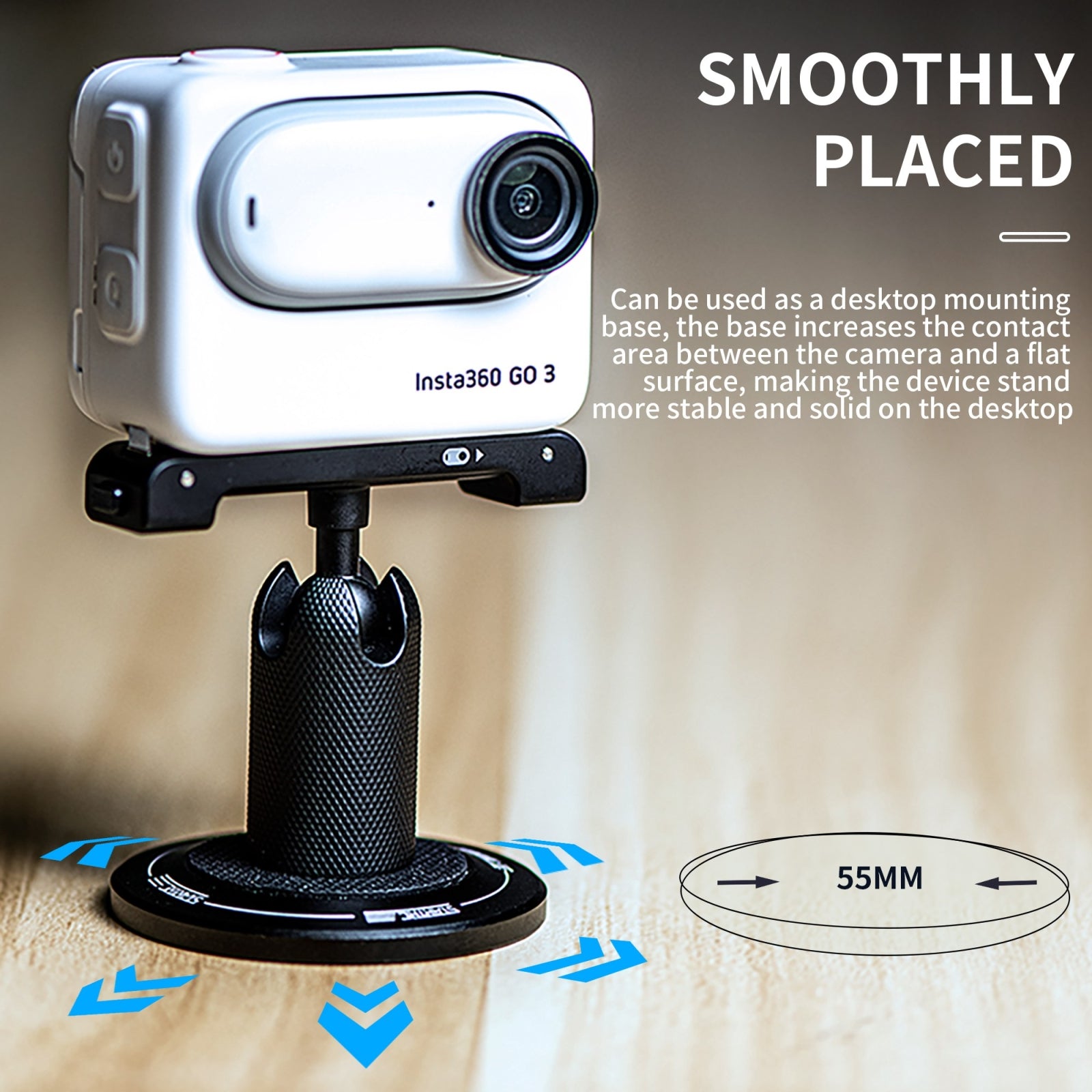 STARTRC Magnetic Base 1/4 Interface Metal Mount (Black)