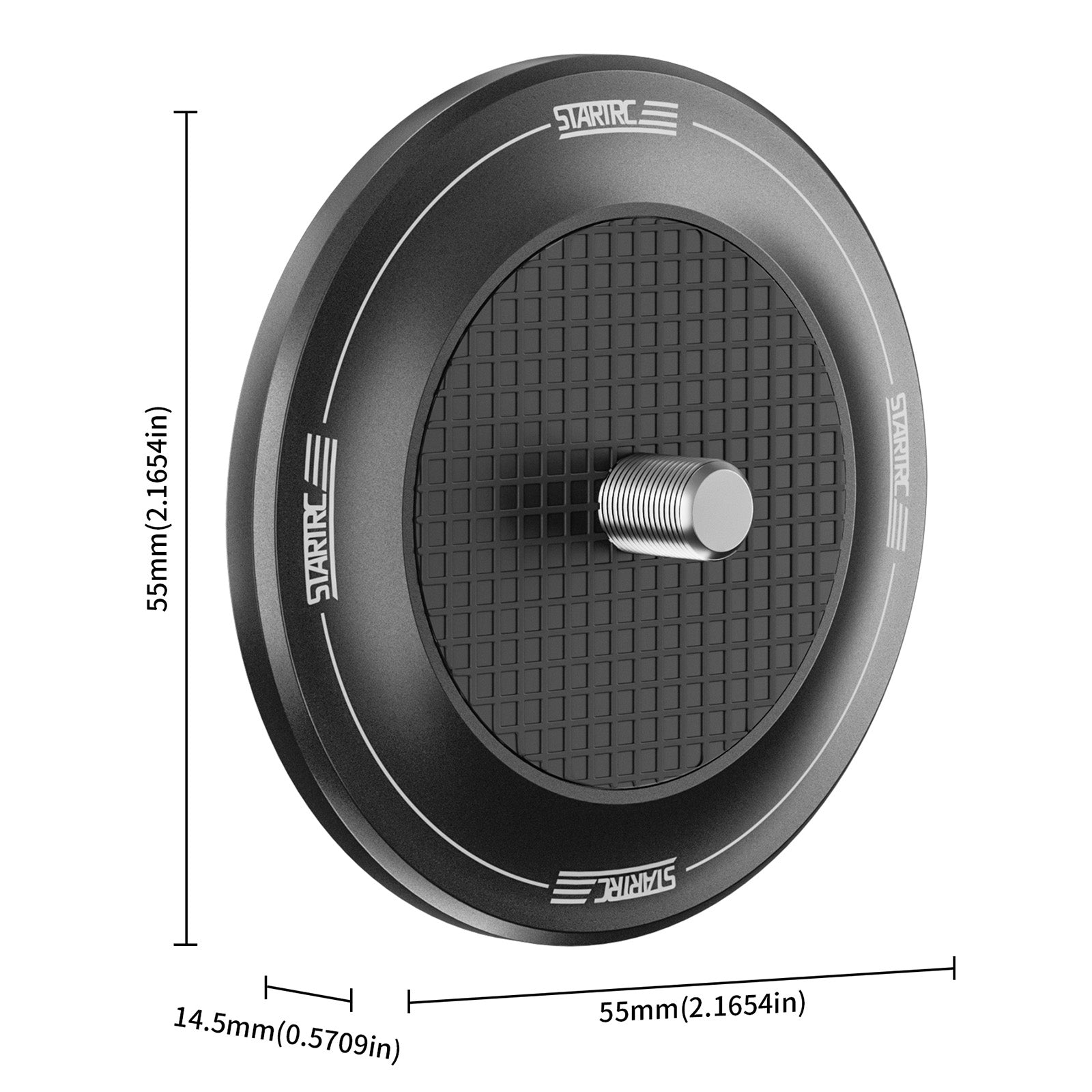 STARTRC Magnetic Base 1/4 Interface Metal Mount (Black)