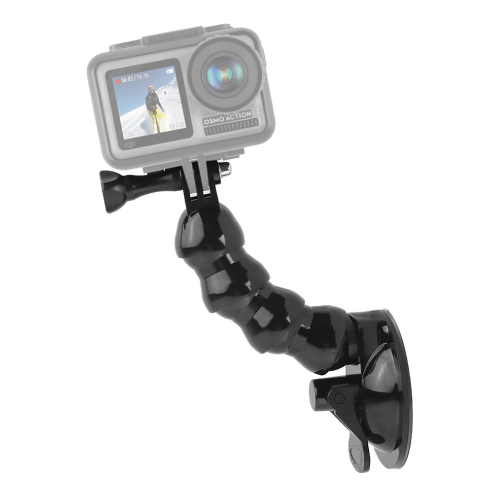 Suction Cup Jaws Flex Clamp Mount for GoPro, Insta360, DJI and Other Action Cameras(Black)