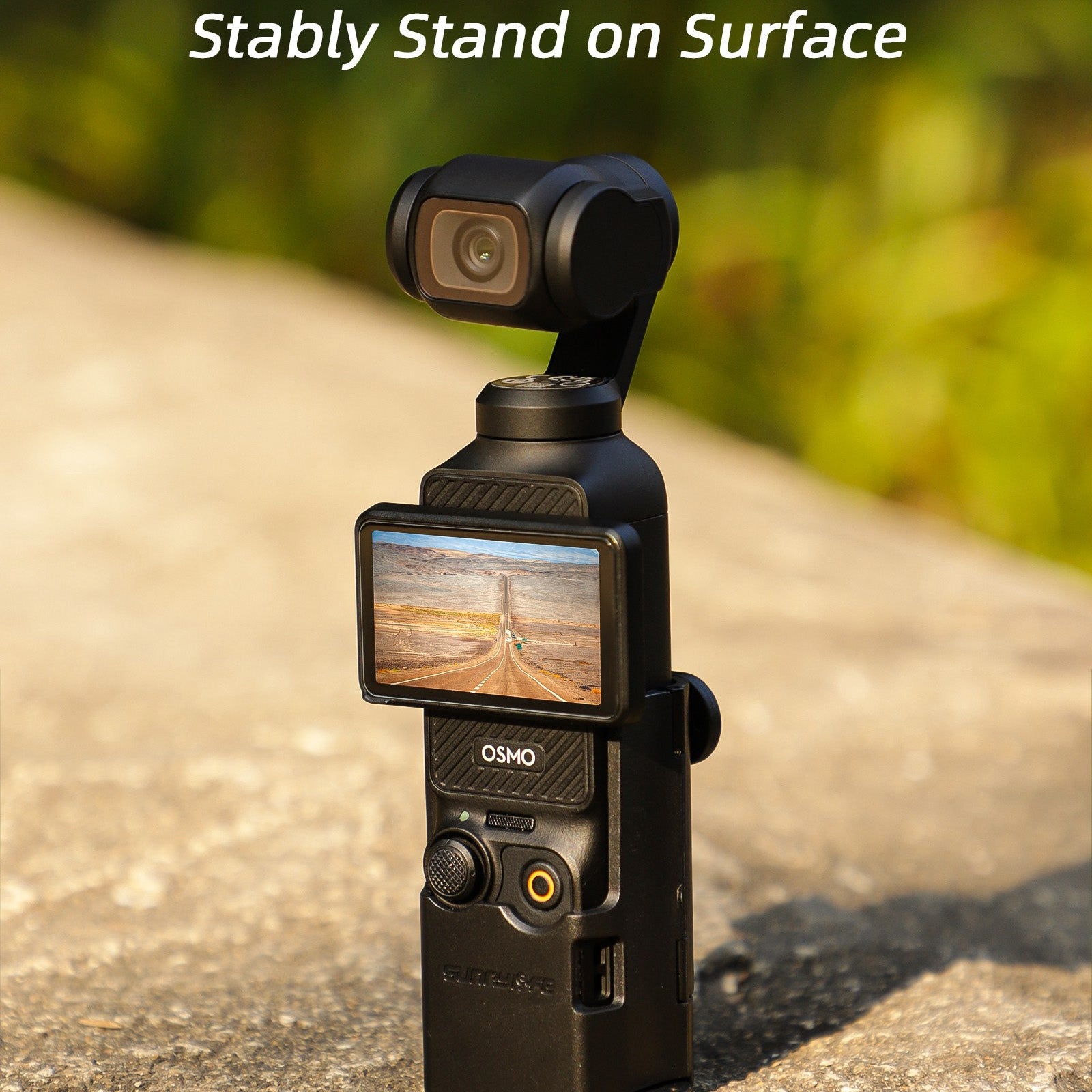 For DJI OSMO Pocket 3 Sunnylife Expansion Adapter Foldable Dual Hooks Adapter Protective Case Bracket (Black)