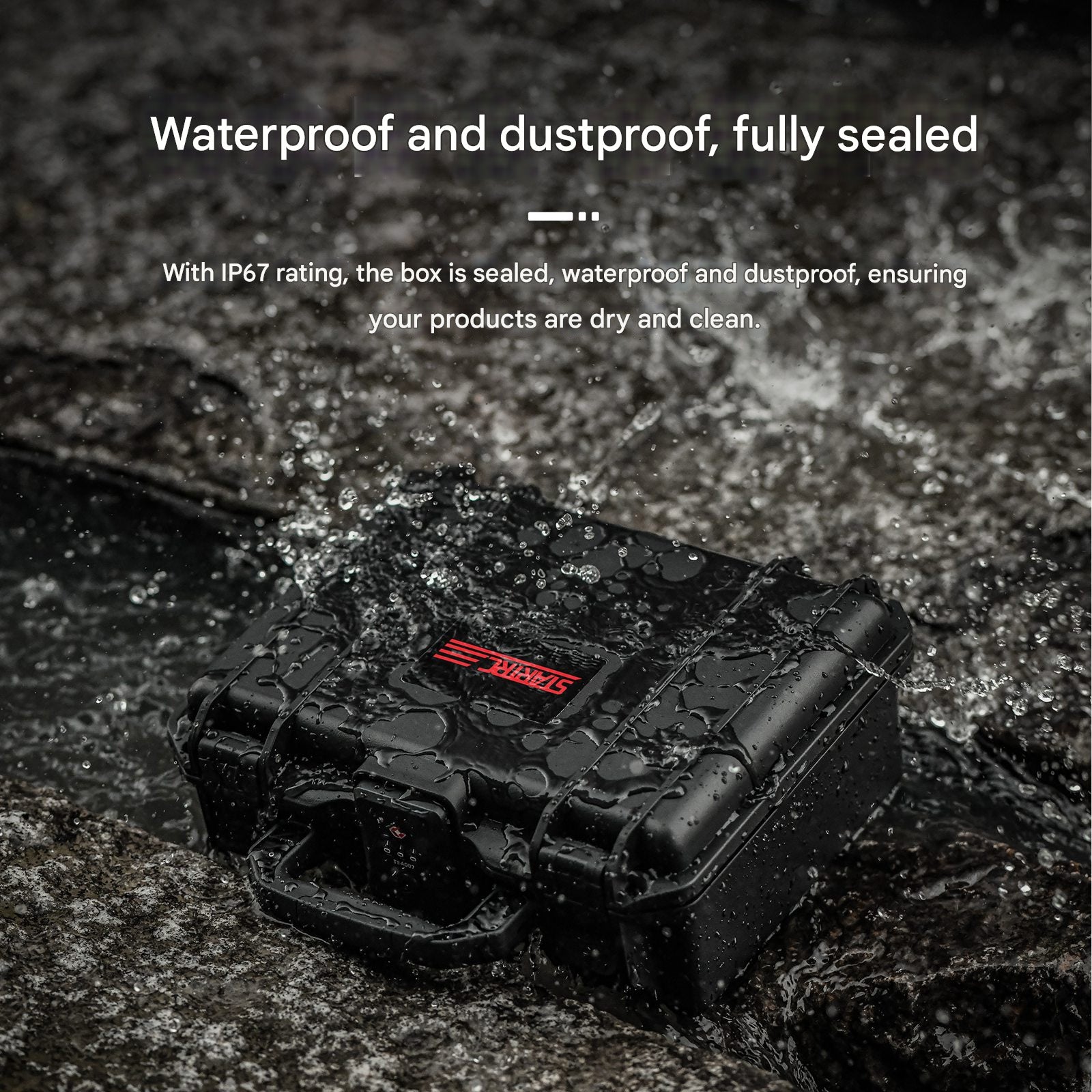 For DJI Osmo Pocket 3 STARTRC TSA Combination Lock Waterproof EVA ABS Dual-layer Suitcase Storage Box (Black)