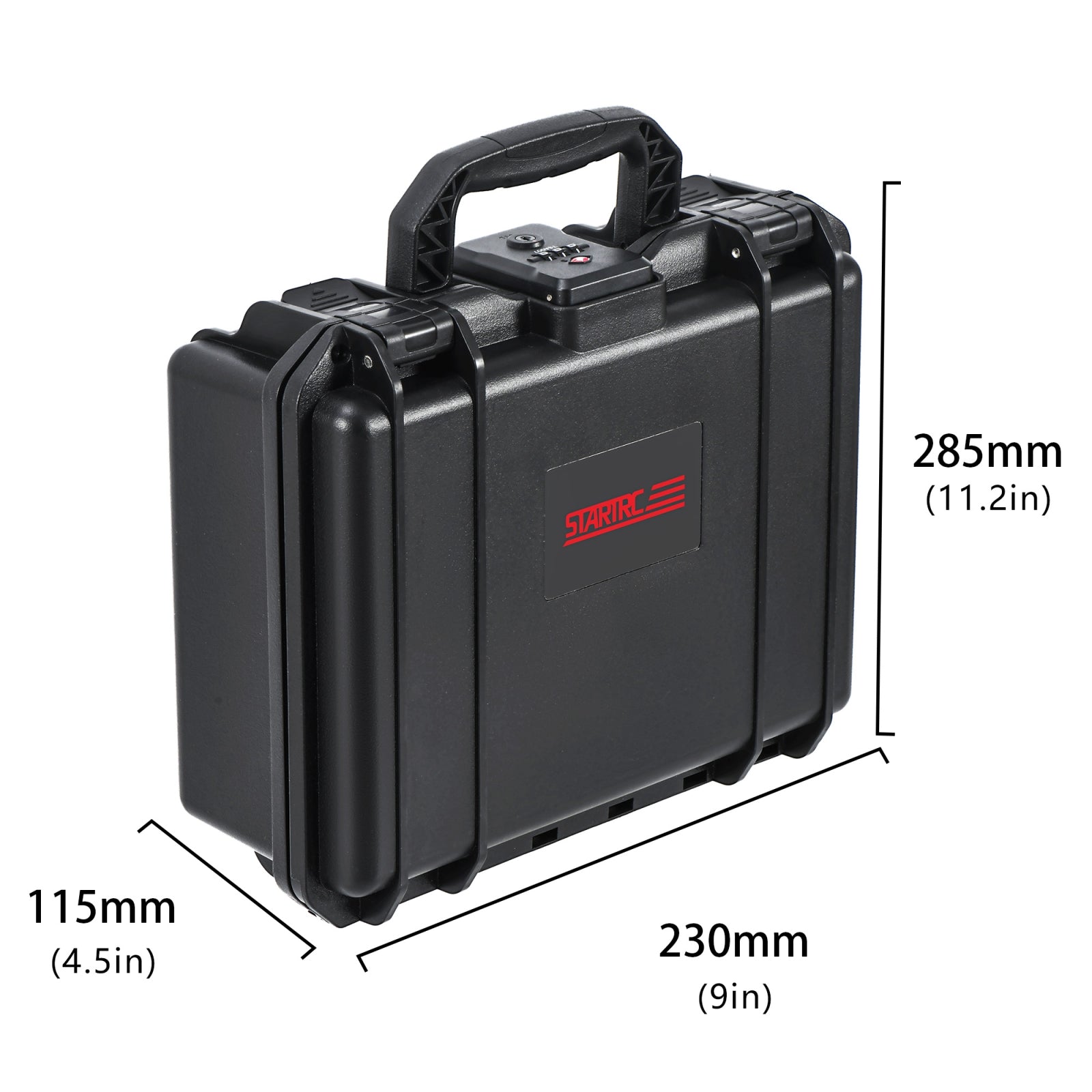 For DJI Osmo Pocket 3 STARTRC TSA Combination Lock Waterproof EVA ABS Dual-layer Suitcase Storage Box (Black)