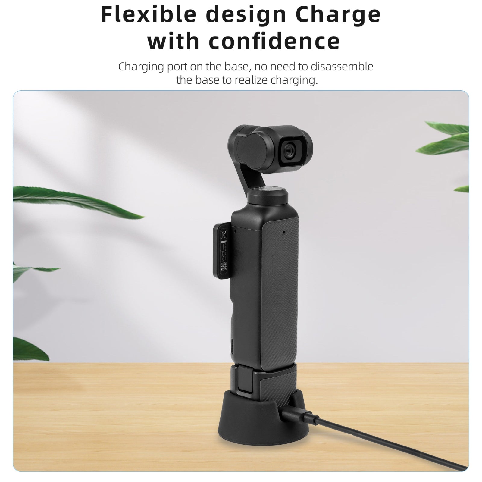 For DJI Osmo Pocket 3 STARTRC Silicone Desktop Base Bracket (Black)