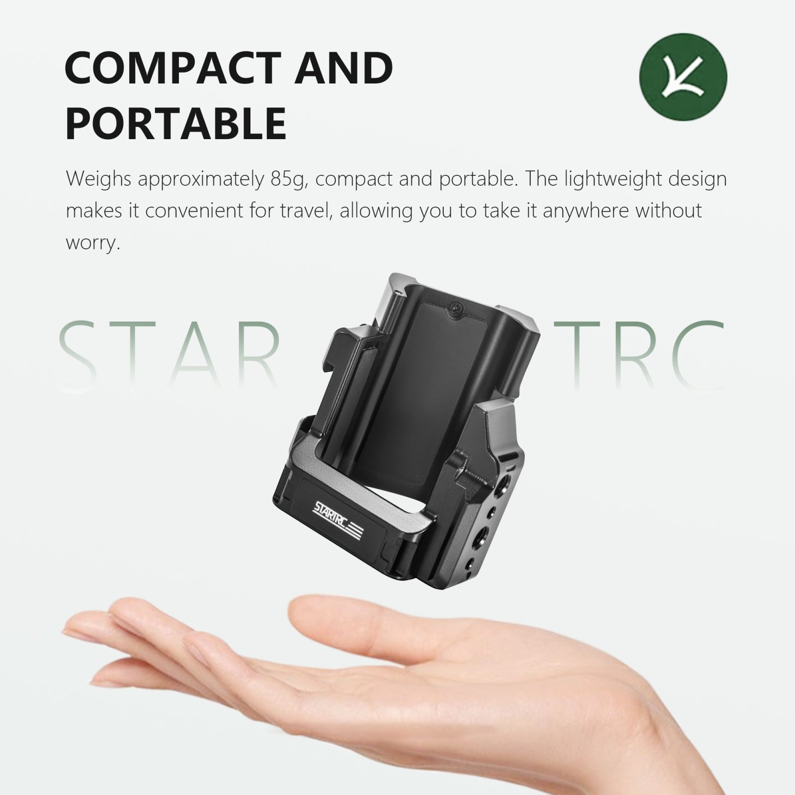 For DJI OSMO Pocket 3 STARTRC Metal Protection Frame Cage Expansion Adapter Bracket (Black)