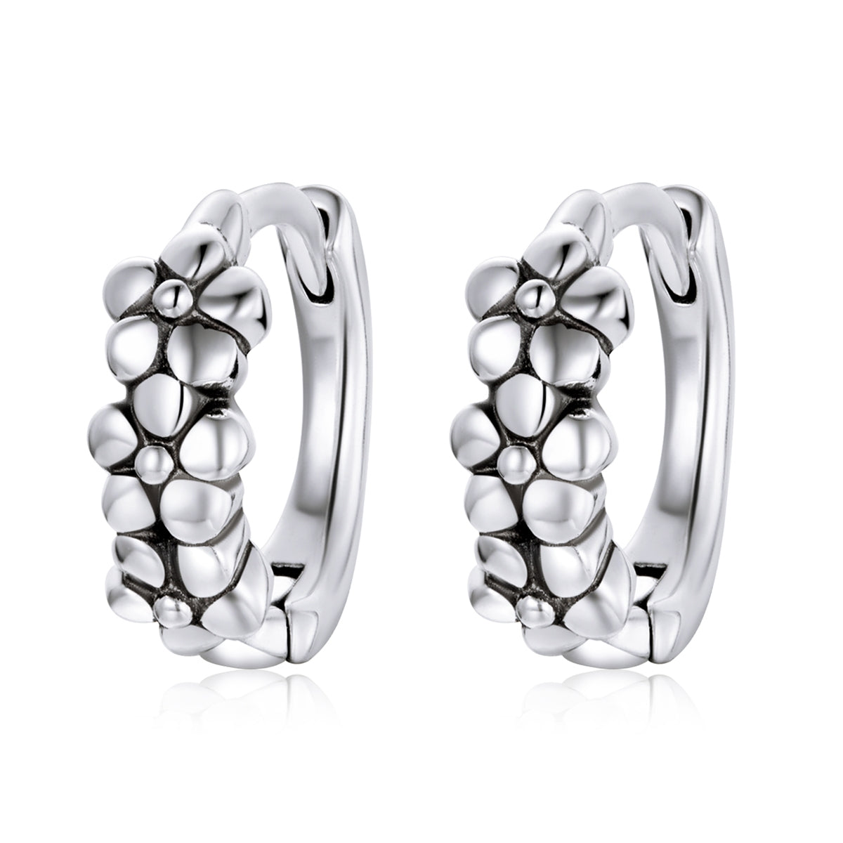 S925 Sterling Silver Natural Flowers Ear Studs Women Earrings