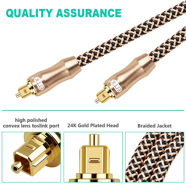 0.5m EMK OD6.0mm Gold-plated TV Digital Audio Optical Fiber Connecting Cable