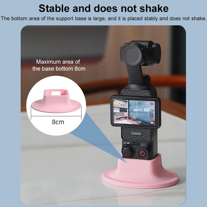 For DJI OSMO Pocket 3 BRDRC Silicone Desktop Base Bracket(Red)