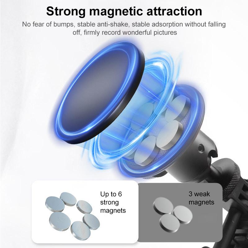 Strong Magnetic Round Base Kit Aluminum Alloy Desktop Base