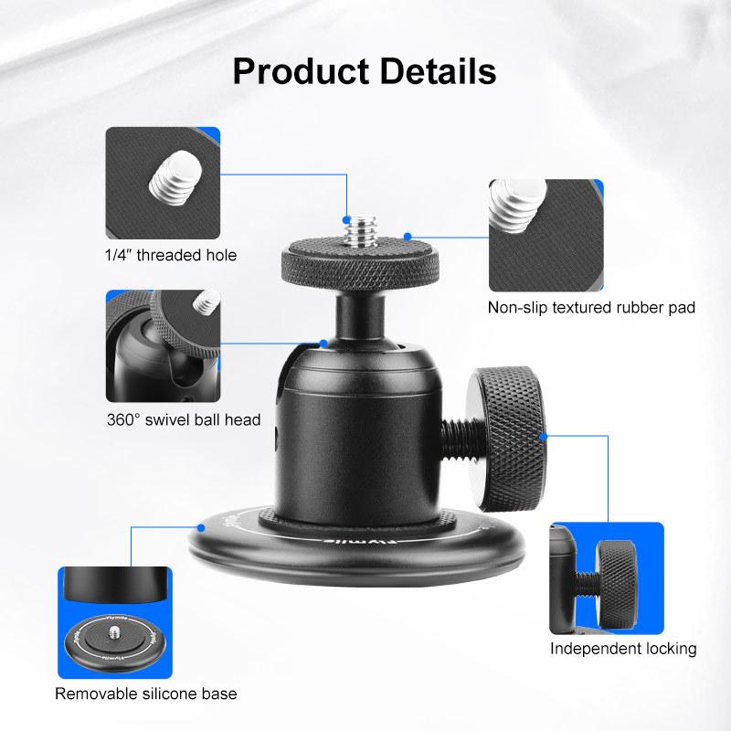 Strong Magnetic Round Base Kit Aluminum Alloy Desktop Base