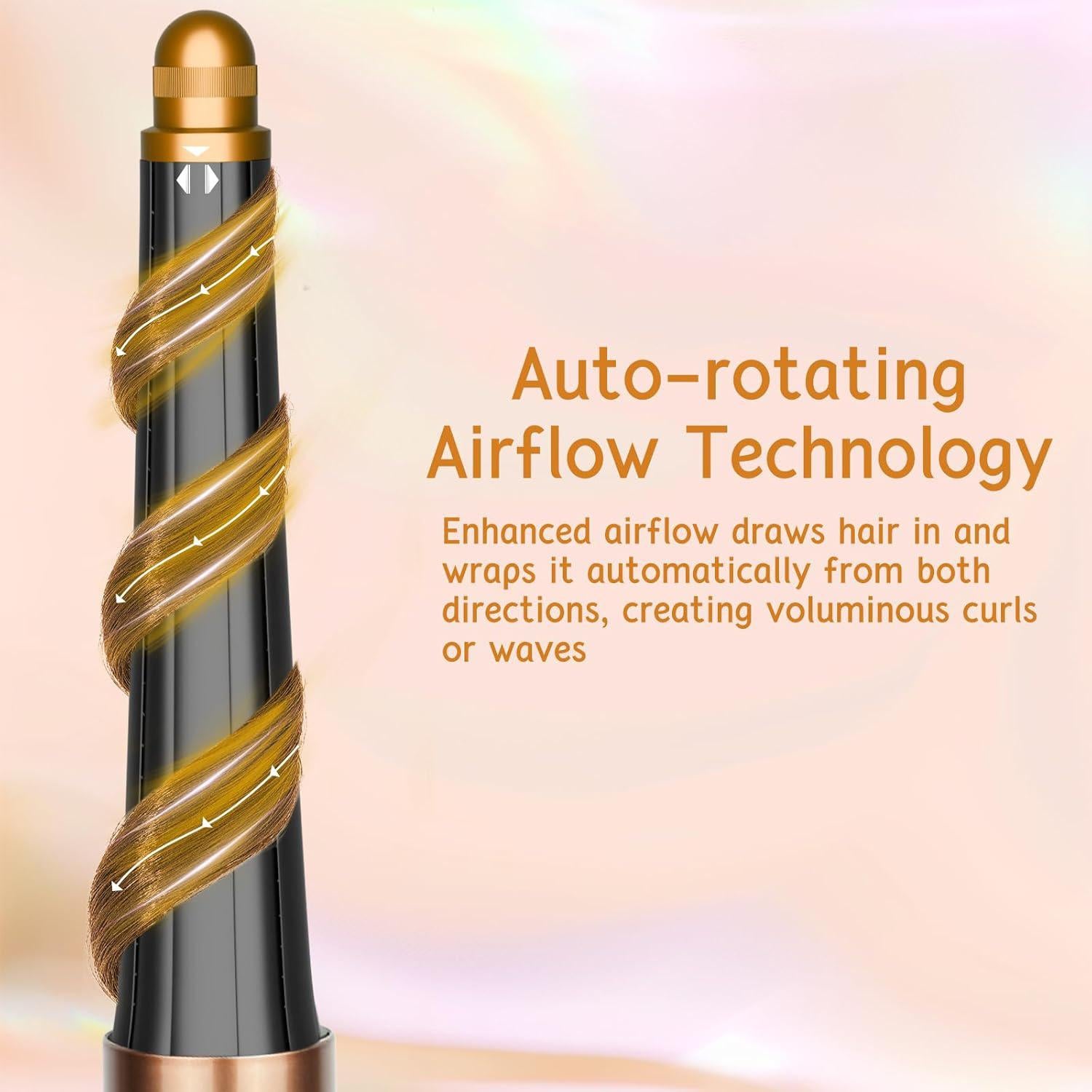 Long Conical Curling Iron Accessories For Dyson Airwrap HS01/ HS05 / HS08(Gold)