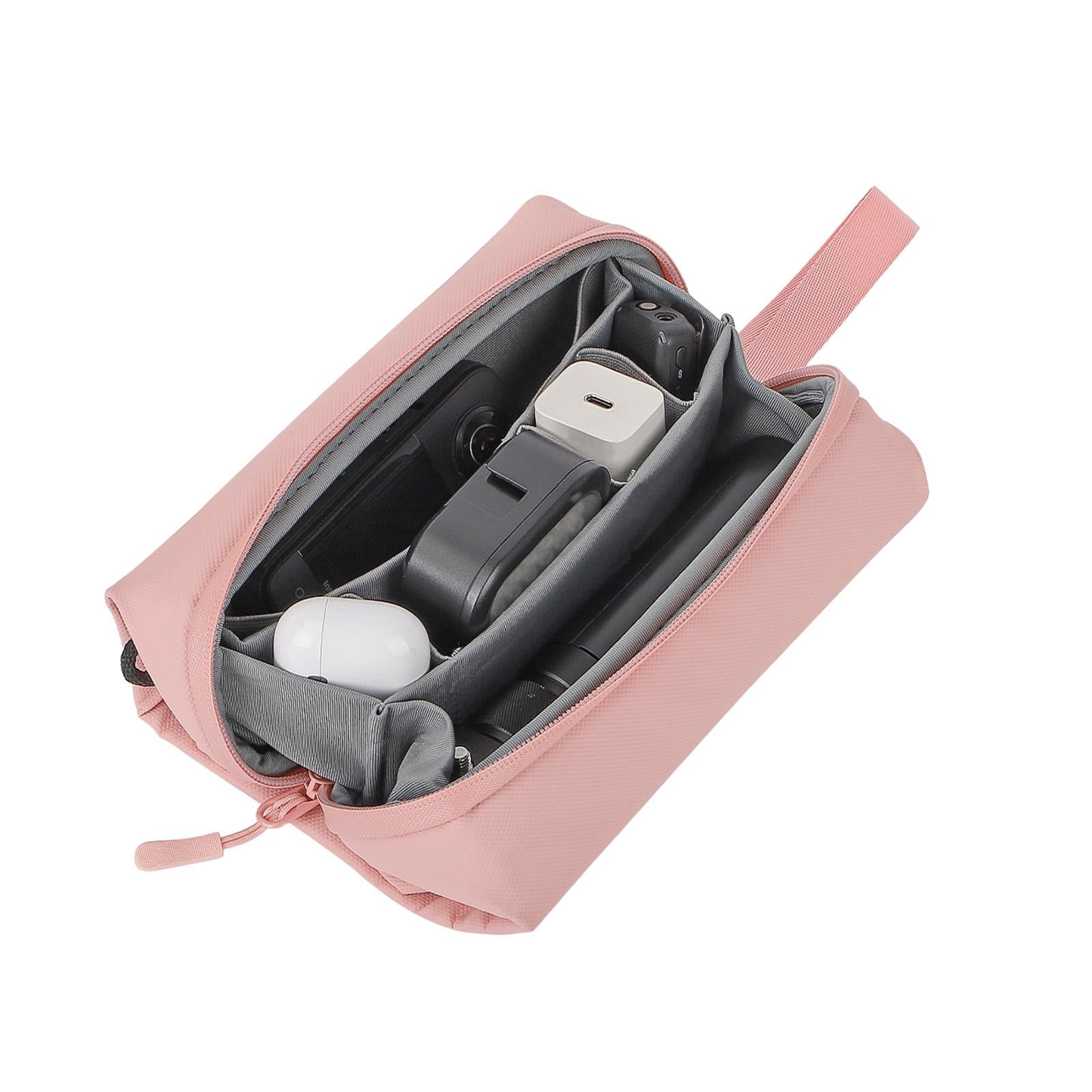 For DJI OSMO Pocket 3 Sunnylife Carrying Handbag Storage Shoulder Bag Combo Bags Mini Travel Daily Pouch(Pink)