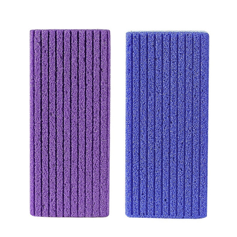 040 PU Striped Grindstone Foot Care Massage File, Color Random Delivery