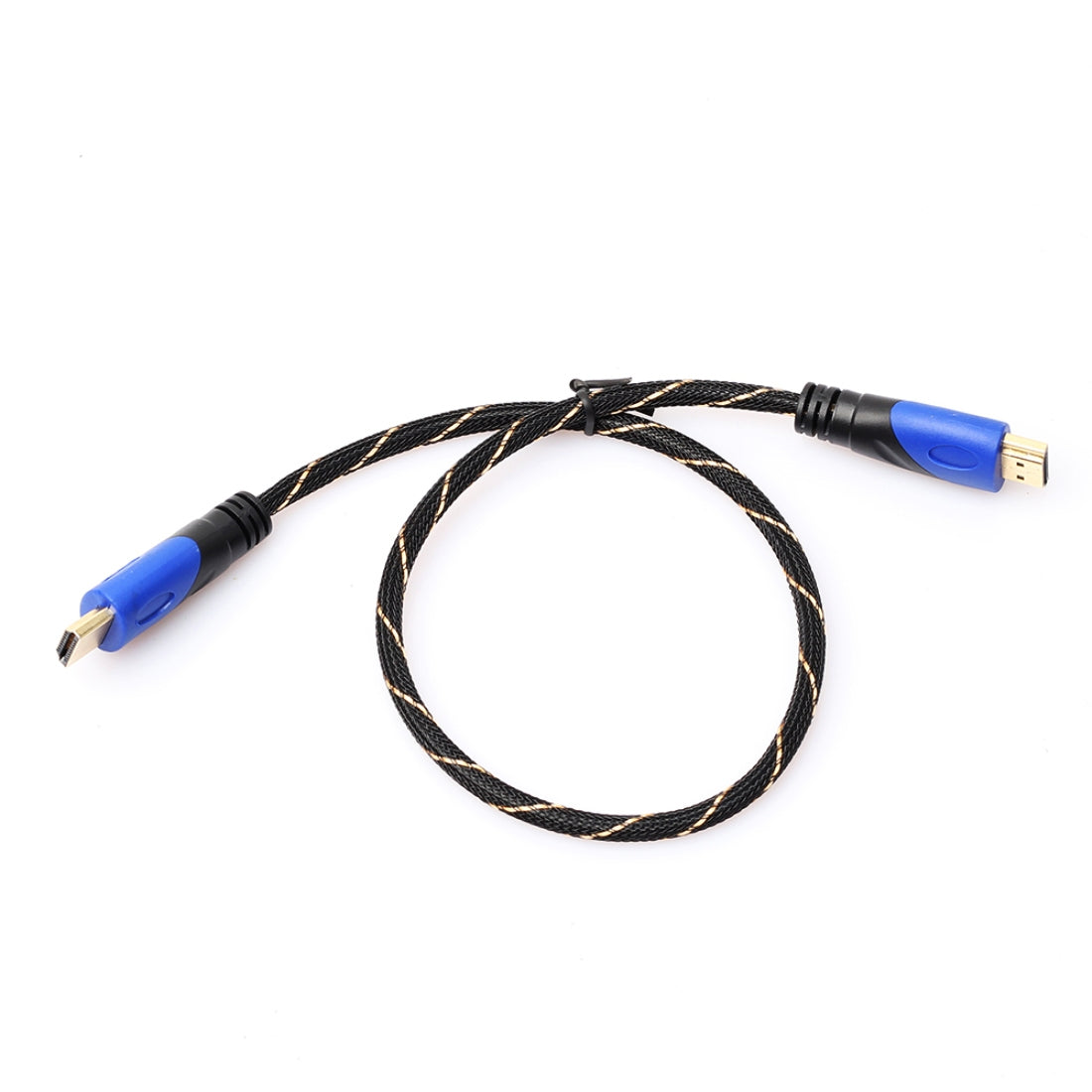 0.5m HDMI 1.4 Version 1080P Woven Net Line Blue Black Head HDMI Male to HDMI Male Audio Video Connector Adapter Cable